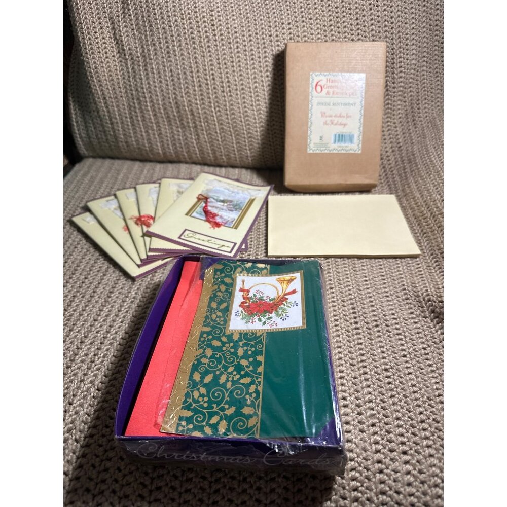 Holiday Greeting Cards Collection 18 Plus Mark Cards & 6 Beck Handcrafted Cards